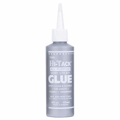 1 x Hi Tack No Sew Fabric Glue 60 ml, Sticky Glue No More Pin Tacking  Basting